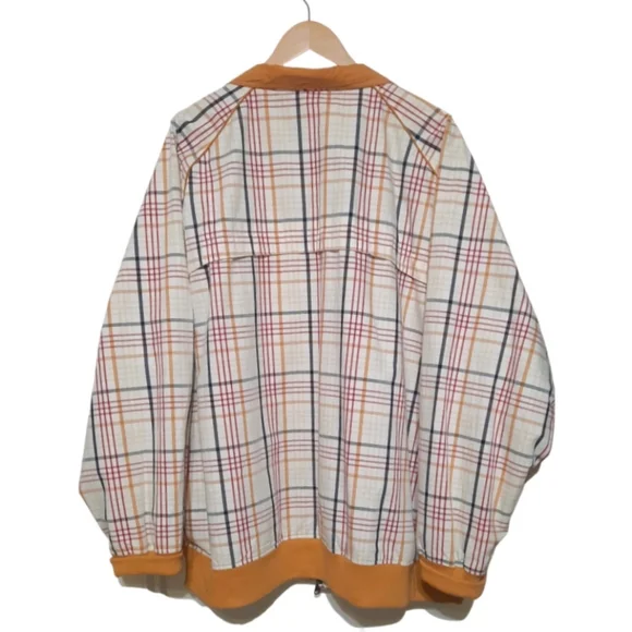 TIMBERLAND Windowpane Plaid Cotton Jacket Rain Resistant Bomber Car Coat Street - Picture 3 of 16